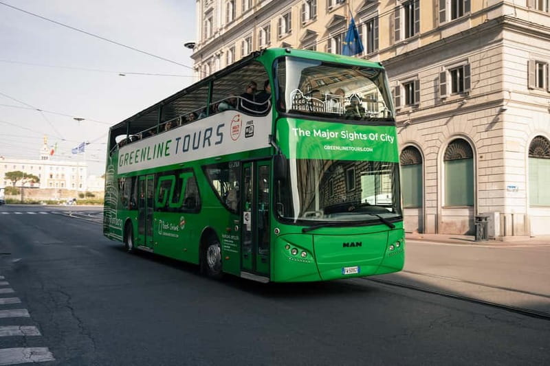 Rome:Hop-On Hop-Off Panoramic Open Bus Ticket 3 Circuits x 1 - Borghese Gallery, Bioparco, and Villa Giulia
