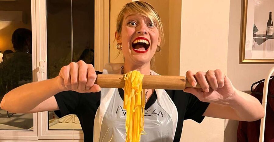 Rome: Pasta Making Class with Wine, Limoncello, and Dessert - The meal: tomato sauce, butter and sage, and fresh pasta