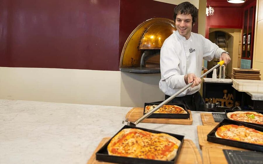 Rome: Pizza & Tiramisu Making Class with Wine & Limoncello - Making tiramisu first at Gusto Restaurant