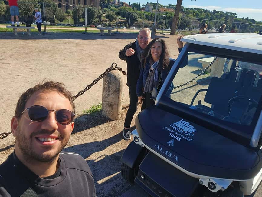 Rome: Private Golf Cart Tour with Artisanal Gelato - Starting with hotel pickup in central Rome