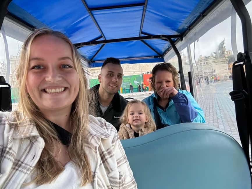 Rome: Private Guided Golf Cart Tour with Gelato or Wine - Gelato since 1947, or wine and a snack
