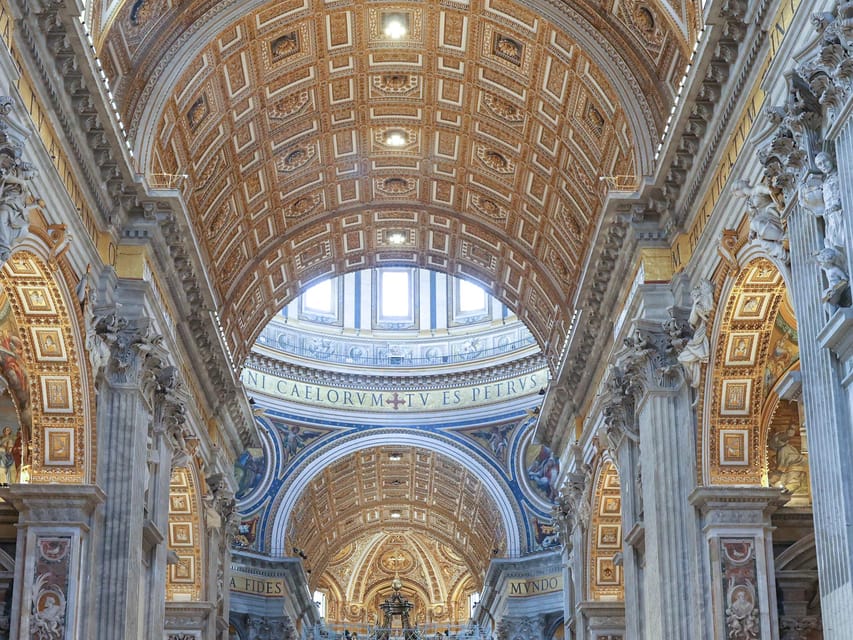 Rome: St. Peter's Basilica, La Pietà, Papal Tombs and Dome - Inside the basilica: marble, mosaics, and scale
