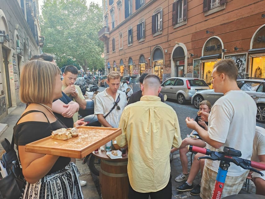 Rome: Trastevere & Campo de Fiori Street Food Walking Tour - Roman pizza and the first food stops