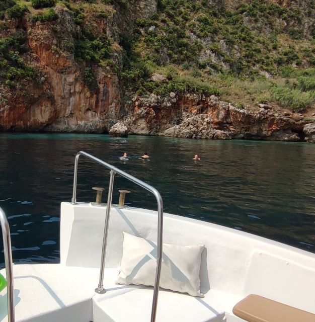 San Vito Lo Capo: Boat Trip with 3 Swimming Stops and Snacks - The coastal sights before the first swim