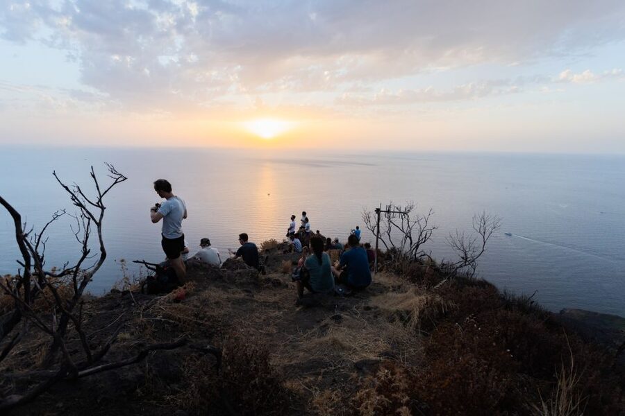 Stromboli: Sunset Trekking at Sciara del Fuoco - Meeting Ashàra near Piazza San Vincenzo