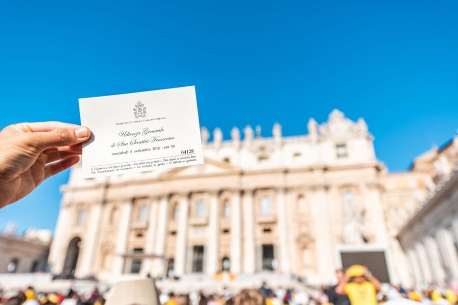 Vatican: Papal Audience and St. Peter's Basilica Guided Tour - Passing security and finding a seat