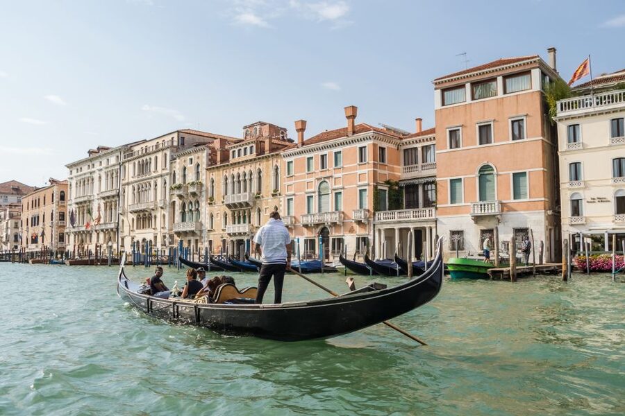 Venice: Shared Gondola Ride Across the Grand Canal - The Grand Canal from a low seat